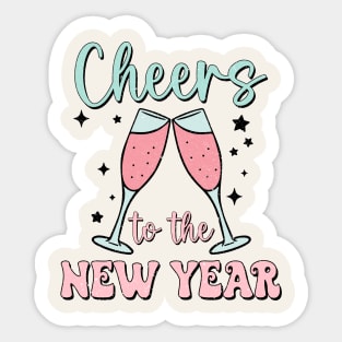 Cheers To The New Year Sticker